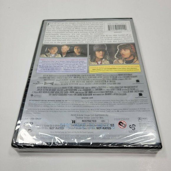 Harold & Kumar Go To White Castle & Escape From Guantanamo Bay (NEW SEALED DVD) - Picture 2 of 2